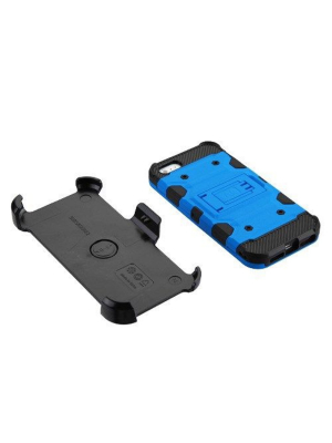 3-in-1 Storm Tank Dual Layer Hybrid Stand Pc/tpu Rubber Holster Case Cover For Apple Iphone