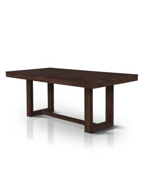 78" Cayne Plank Style Dining Table Dark Oak - Homes: Inside + Out