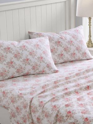 Lisalee Flannel Sheet Set Pink - Laura Ashley