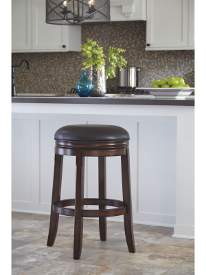 Porter Tall Uph Swivel Stool Rustic Brown - Signature Design By Ashley