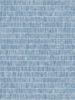 Blue Grass Band Grasscloth Wallpaper In Pacifico From The More Textures Collection By Seabrook Wallcoverings