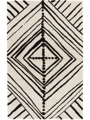 Jaipur Etho By Nikki Chu Rug - Turtledove/jet Black