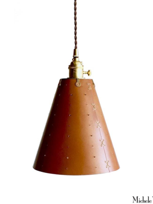 Tapered Leather Cone Pendant