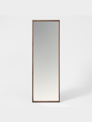 60" X 20" Walnut Hairpin Finish Floor Mirror Brown - Project 62™