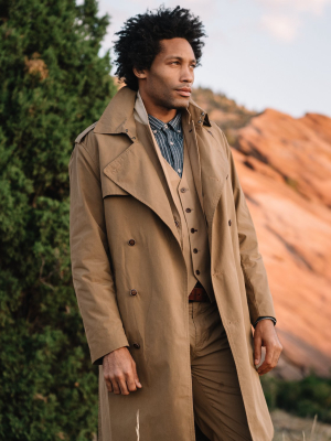 Trench Coat In Waxed Canvas