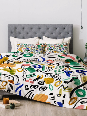 Marta Barragan Camarasa Brushstrokes Art Comforter Set - Deny Designs