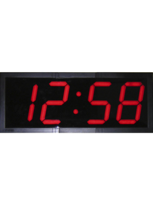 School Smart Large Led Wall Clock With Remote Control, 28 X 11-1/4 Inches