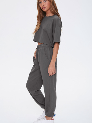 Cropped Tee & Joggers Set