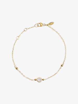 Moonstone Bonheur Birthstone Bracelet