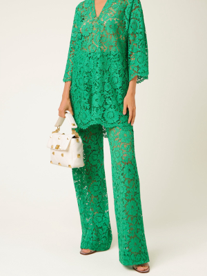 Heavy Lace Wide-leg Pants