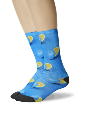 Women's Blue Oranges Tube Socks