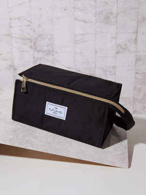 The Flat Lay Co Open Flat Makeup Box Bag Black