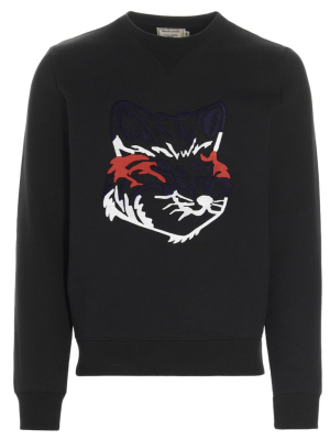 Maison Kitsuné Big Fox Embroidered Crewneck Sweatshirt