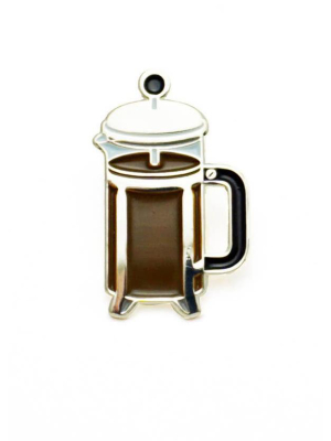 Coffee Press Enamel Pin