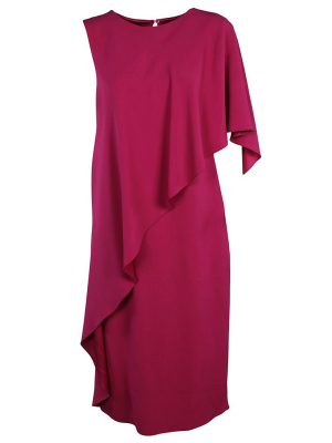 Alberta Ferretti Asymmetric Midi Dress