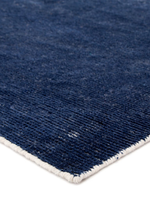 Limon Indoor/ Outdoor Solid Blue & White Area Rug