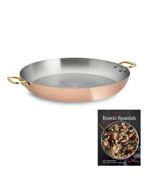 Mauviel Copper Paella Pan With Rustic Spanish Cookbook