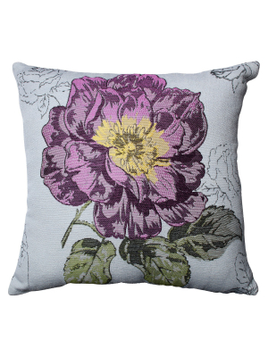 Pillow Perfect Jacquard Flower Throw Pillow - Off-white (16.5")