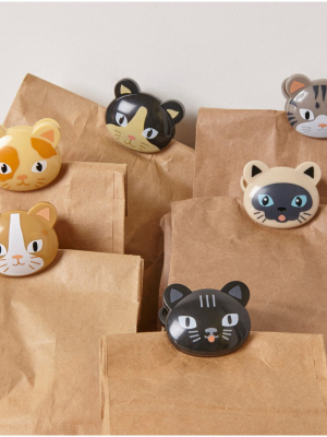 Cat Bag Clips S/6