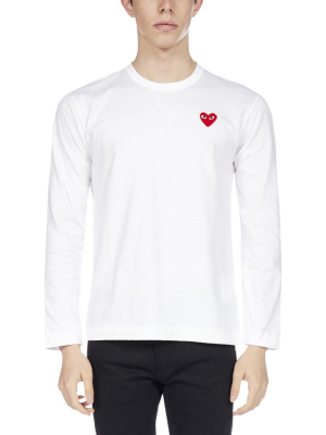 Comme Des Garçons Play Heart Patch Long Sleeve T-shirt