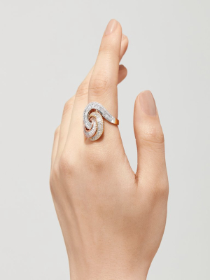 Effy Limited Edition 14k Tri Color Gold Diamond Swirl Ring, 1.66 Tcw