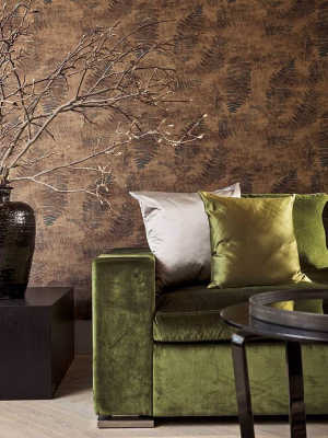 Modern Nature Wallpaper In Brown And Black From The Loft Collection By Burke Decor