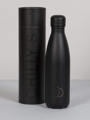 Chilly's Water Bottle In Black Monochrome
