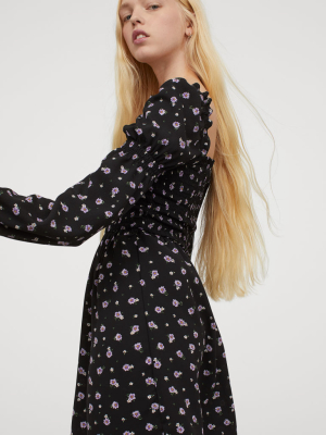 Smock-detail Dress