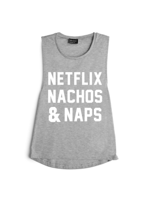 Netflix Nachos & Naps [muscle Tank]