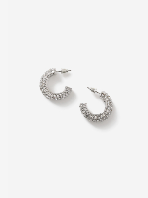 **pave Hoop Earrings