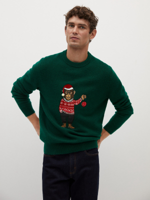 Christmas Embroidered Sweater