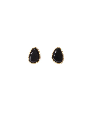 Stud Earrings - Black Onyx