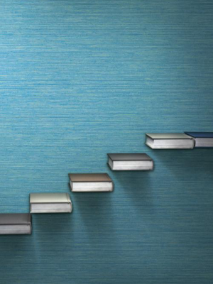 Fine Line Wallpaper In Blue From The Design Digest Collection By York Wallcoverings