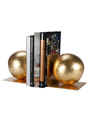 Worlds Away Wilder Bookends - Gold