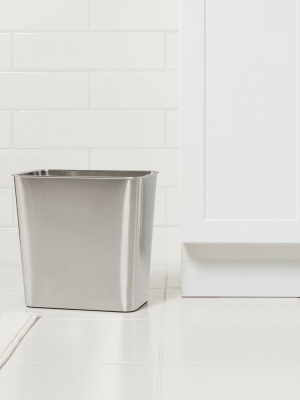 Stainless Steel Bathroom Wastebasket - Made By Design™