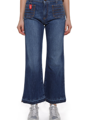 Philosophy Di Lorenzo Serafini Flared Patch Detail Jeans