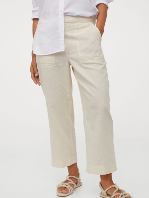 Linen-blend Culottes