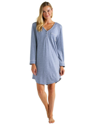 Softies Women's 36" Sleep Shirt With Contrast Piping