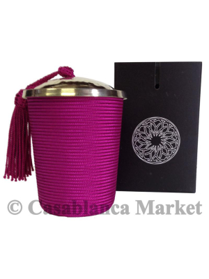 Silk Wrapped Candle, Purple