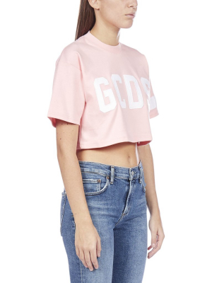 Gcds Logo Print Cropped T-shirt