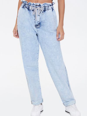 Denim Paperbag Joggers