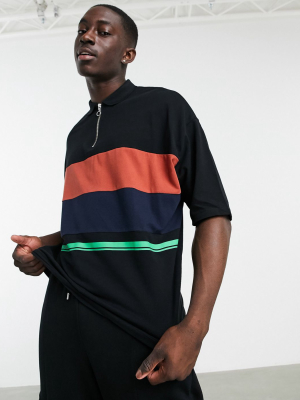 Asos Design Oversized Stripe Polo