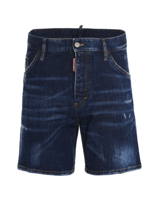 Dsquared2 Stonewashed Denim Shorts