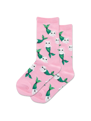 Kid's Mermaid Cat Crew Socks