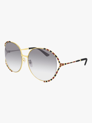 Goldtone Round Sunglasses