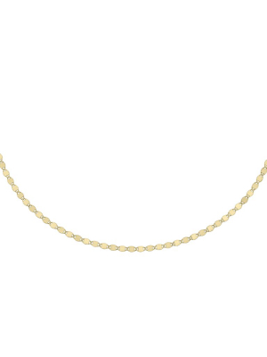 Flat Oval Disc Chain Necklace & Bracelet
