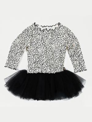 Petite Hailey™ Snow Leopard-print Onesie Tutu