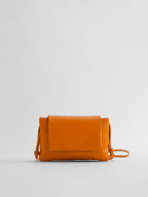 Leather Crossbody Bag With Flap