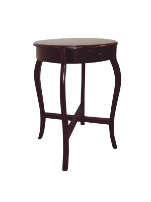 End Table With Single Drawer Espresso Brown - Ore International