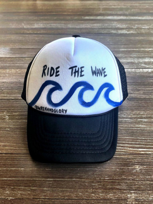 'ride The Wave' Painted Hat